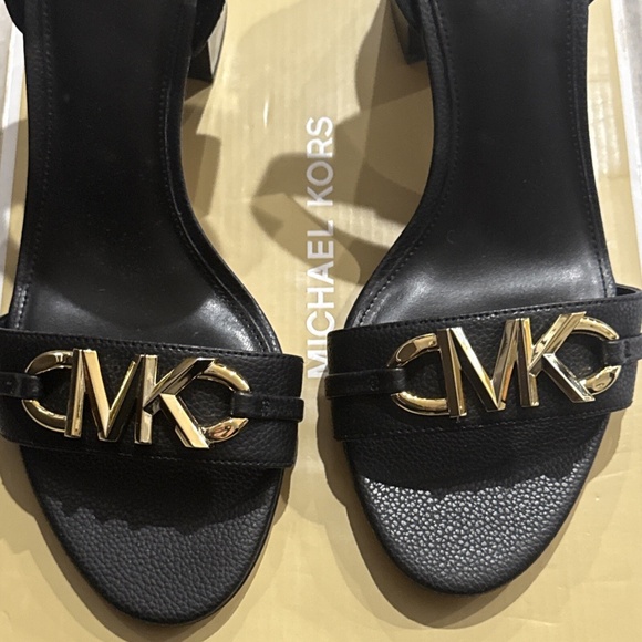 Michael Kors Reed Block Heel Black Sandal - Picture 2 of 9